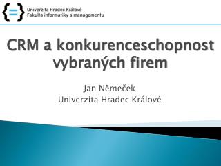 jan n me ek univerzita hradec kr lov