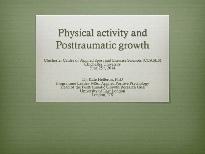 physical activity and posttraumatic growth