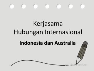 kerjasama hubungan internasional