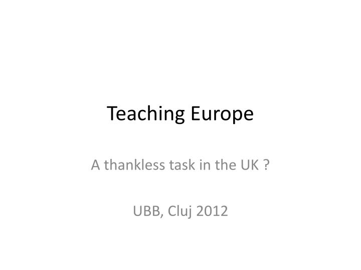 teaching europe