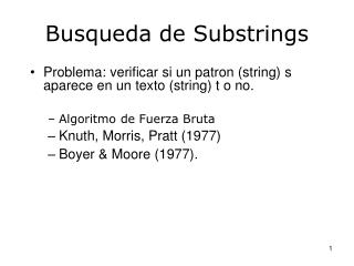 busqueda de substrings