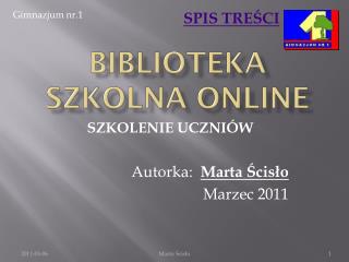 biblioteka szkolna online