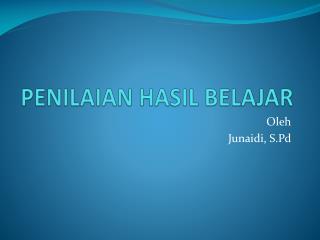 penilaian hasil belajar