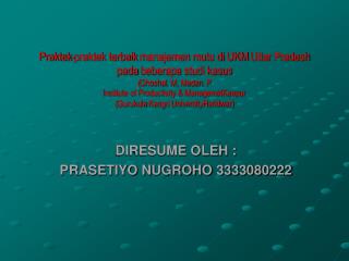 diresume oleh prasetiyo nugroho 3333080222