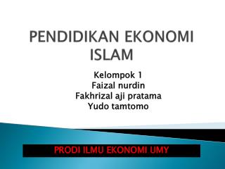 PENDIDIKAN EKONOMI ISLAM