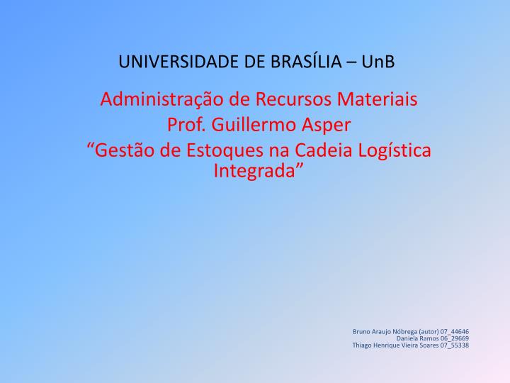 universidade de bras lia unb