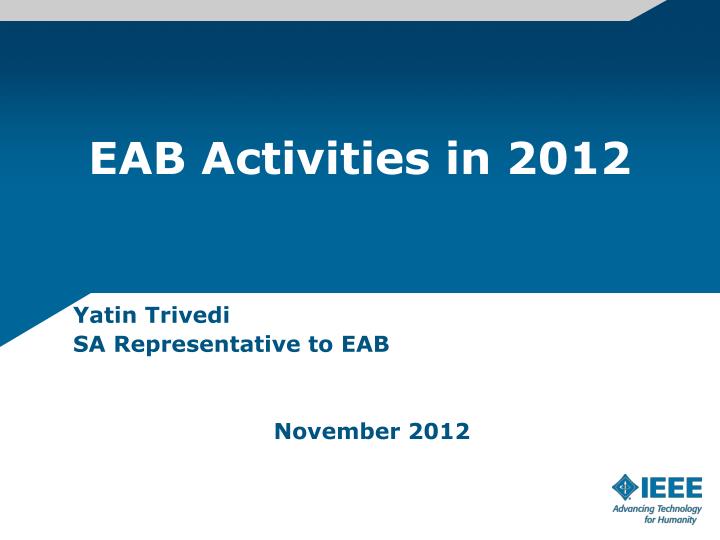 eab activities in 2012