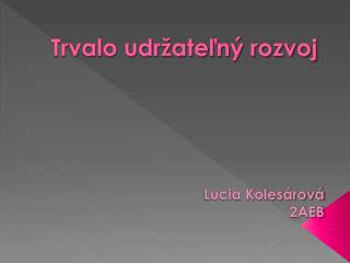 trvalo udr ate n rozvoj