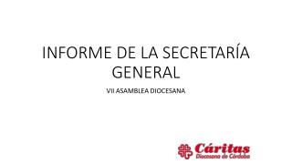informe de la secretar a general