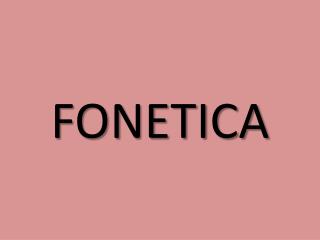 fonetica