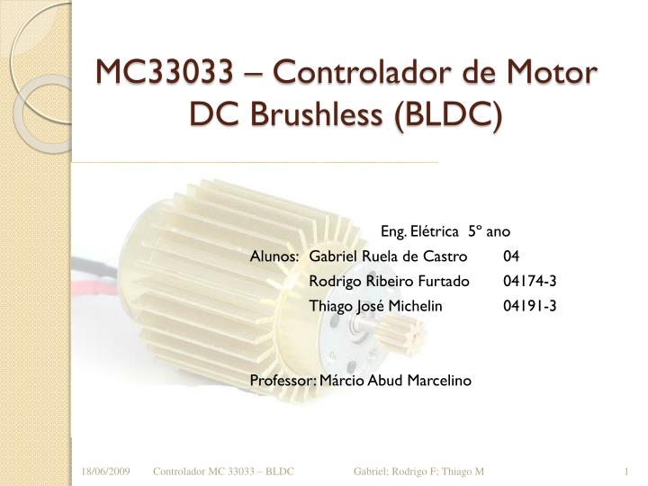 mc33033 c ontrolador de motor dc brushless bldc