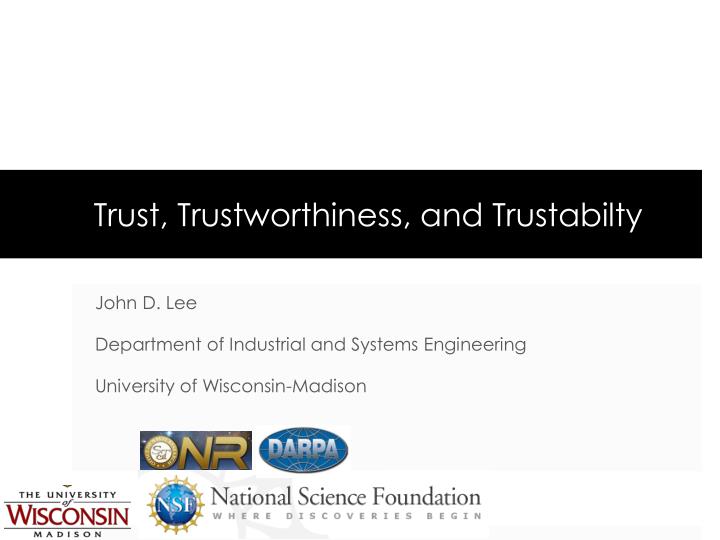 trust trustworthiness and trustabilty