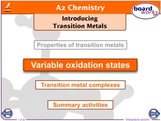 Variable oxidation states