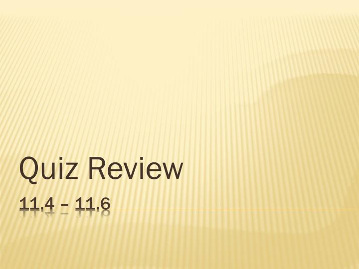 quiz review