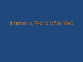 internet vs world wide web
