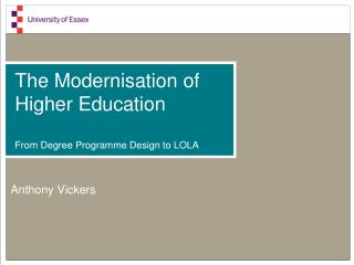 The Modernisation of Higher Education From Degree Programme Design to LOLA