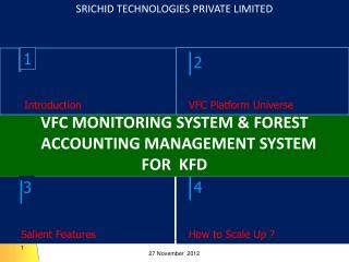 VFC MONITORING SYSTEM &amp; FOREST ACCOUNTING MANAGEMENT SYSTEM FOR KFD