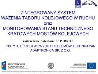 instytut podstwowych problem w techniki pan adaptronica sp z o o