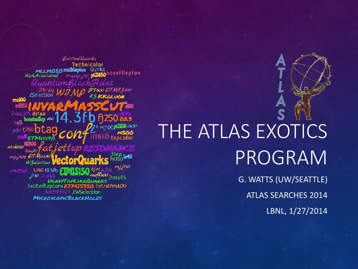 the atlas exotics program