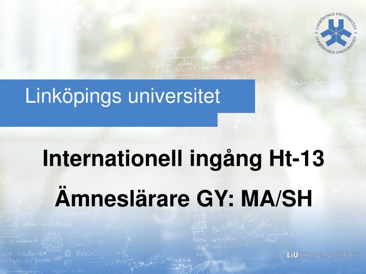 link pings universitet