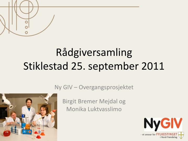 r dgiversamling stiklestad 25 september 2011