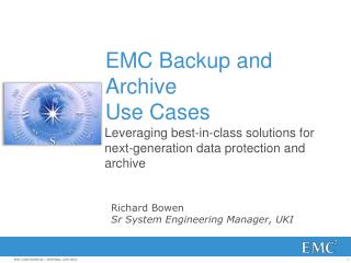 EMC Backup and Archive Use Cases
