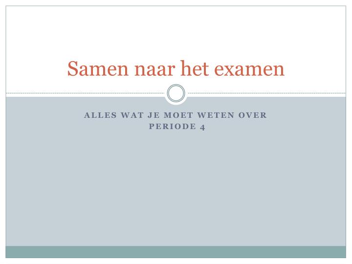 samen naar het examen