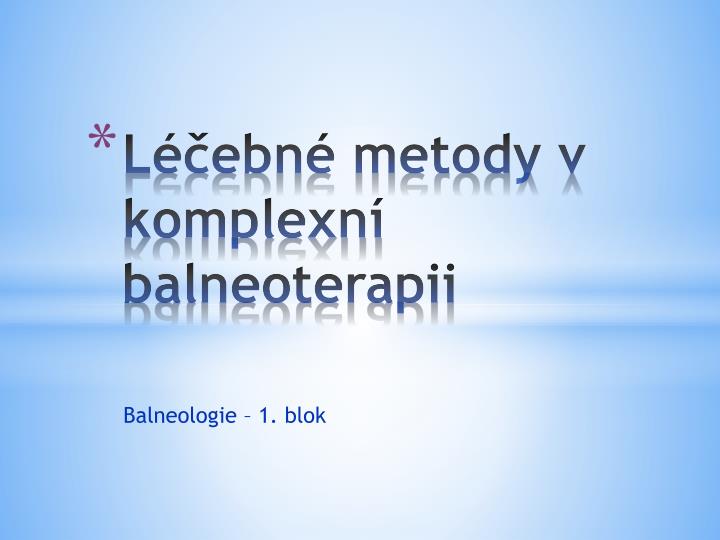 l ebn metody v komplexn balneoterapii