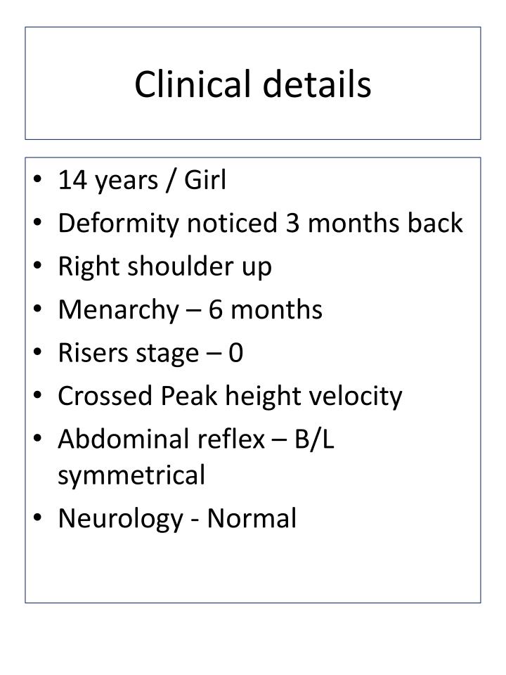 clinical details