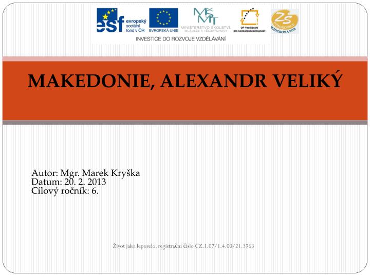 makedonie alexandr velik