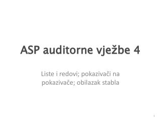 ASP auditorne vježbe 4