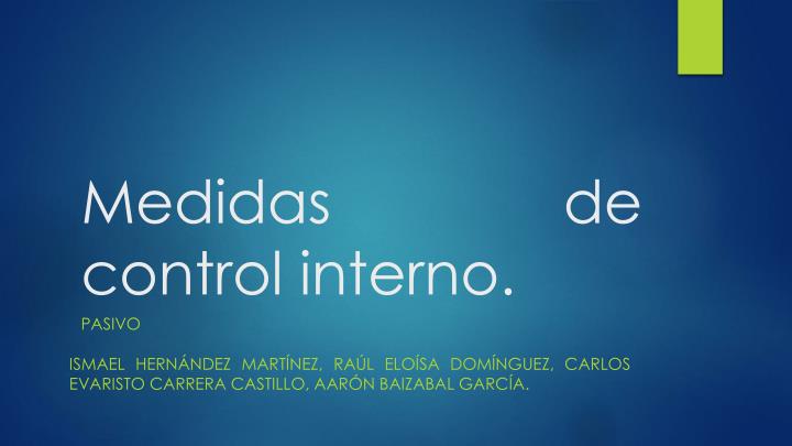 medidas de control interno