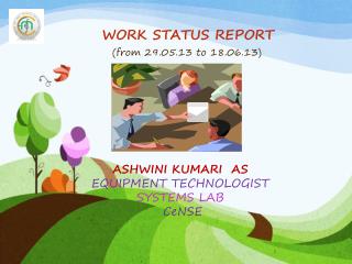 WORK STATUS REPORT (from 29.05.13 to 18.06.13)