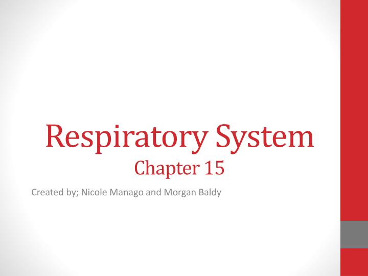 respiratory system chapter 15