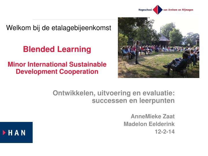 blended learning m inor international sustainable development cooperation