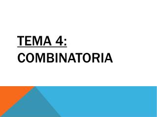 tema 4 combinatoria