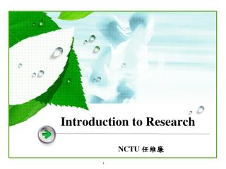 Introduction to Research