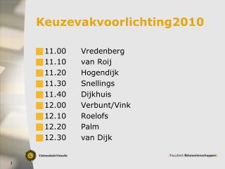 keuzevakvoorlichting2010