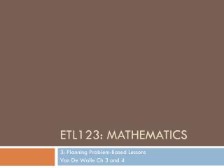 ETL123: Mathematics