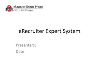 eRecruiter Expert System