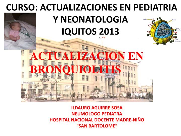 curso actualizaciones en pediatria y neonatologia iquitos 2013