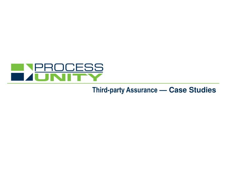 third party assurance case studies