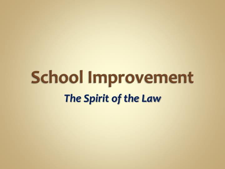 school improvement