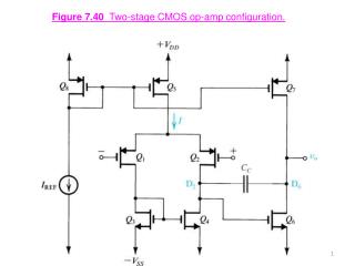 Figure 7.40 Two-stage CMOS op-amp configuration.