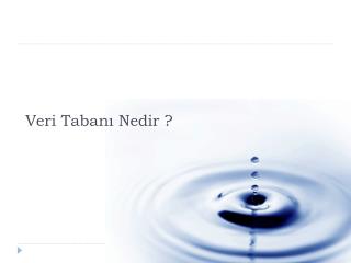 veri taban nedir