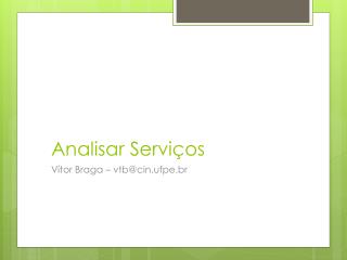 analisar servi os