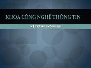 khoa c ng ngh th ng tin
