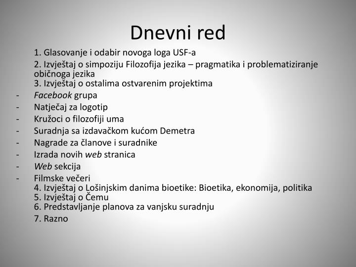 dnevni red