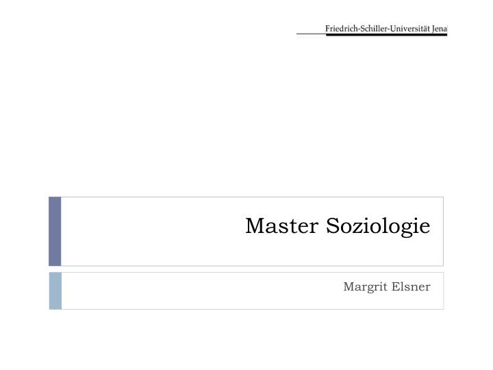 master soziologie