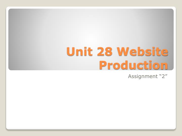 unit 28 website production
